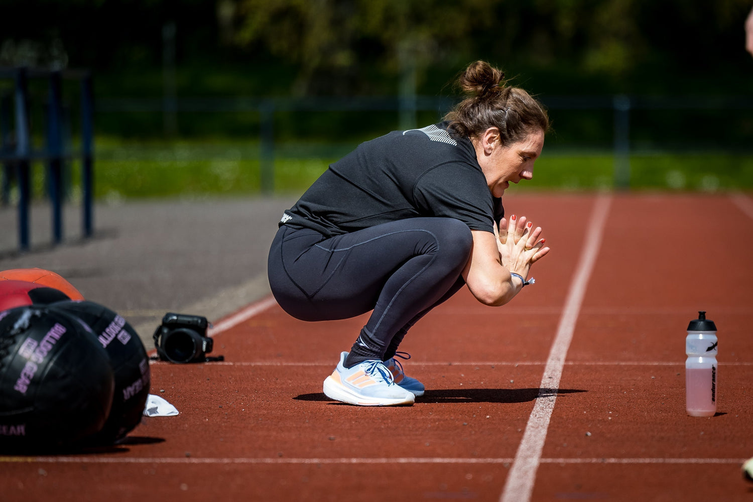 athlete on a running track