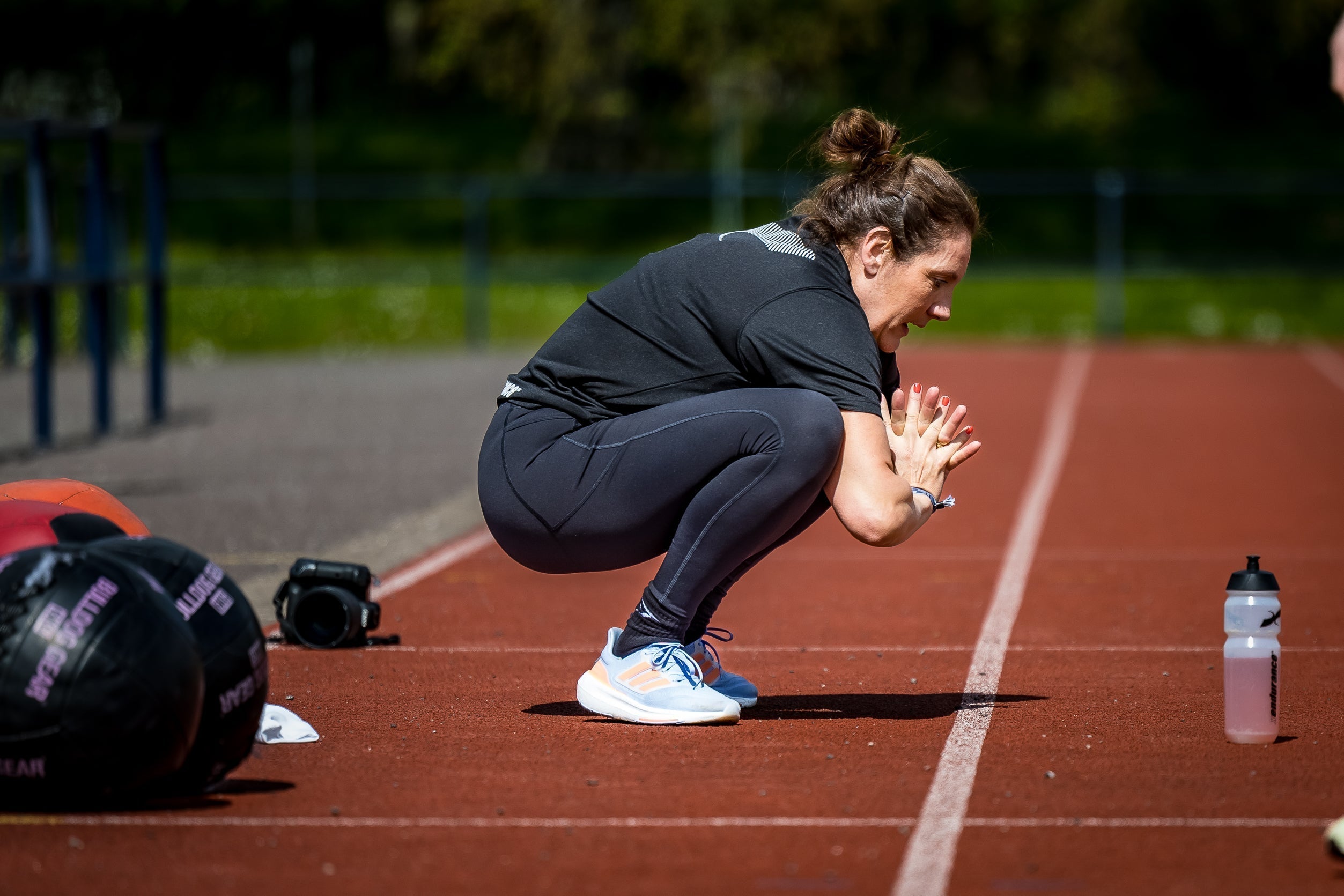 athlete on a running track