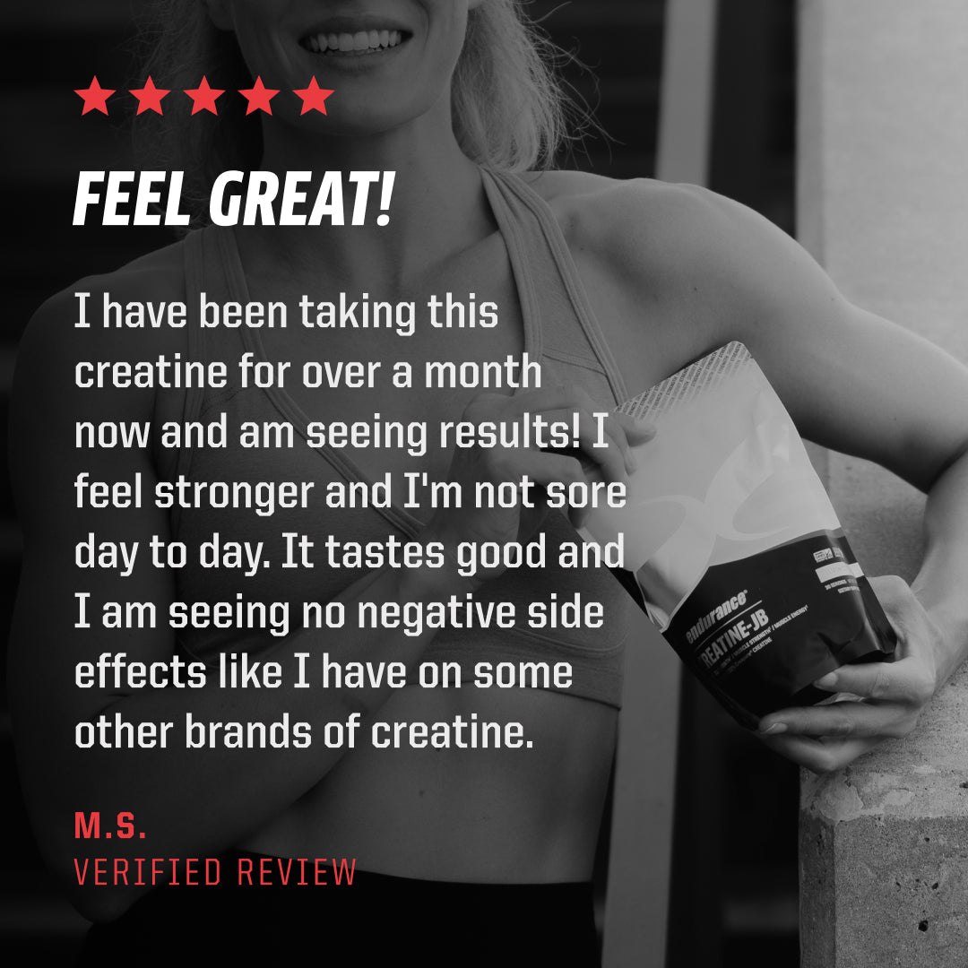 picture of a review of Xendurance creatine