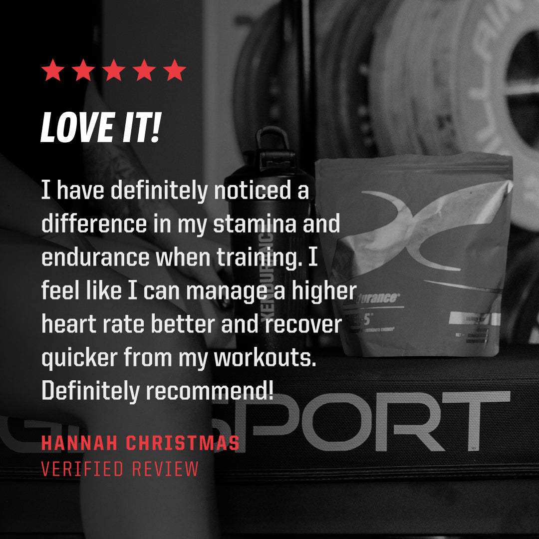 Endurance athlete fueling up with Xendurance natural supplements, including Fuel 5, Energy Gels, and Focus, for sustained energy, mental clarity, and improved performance.